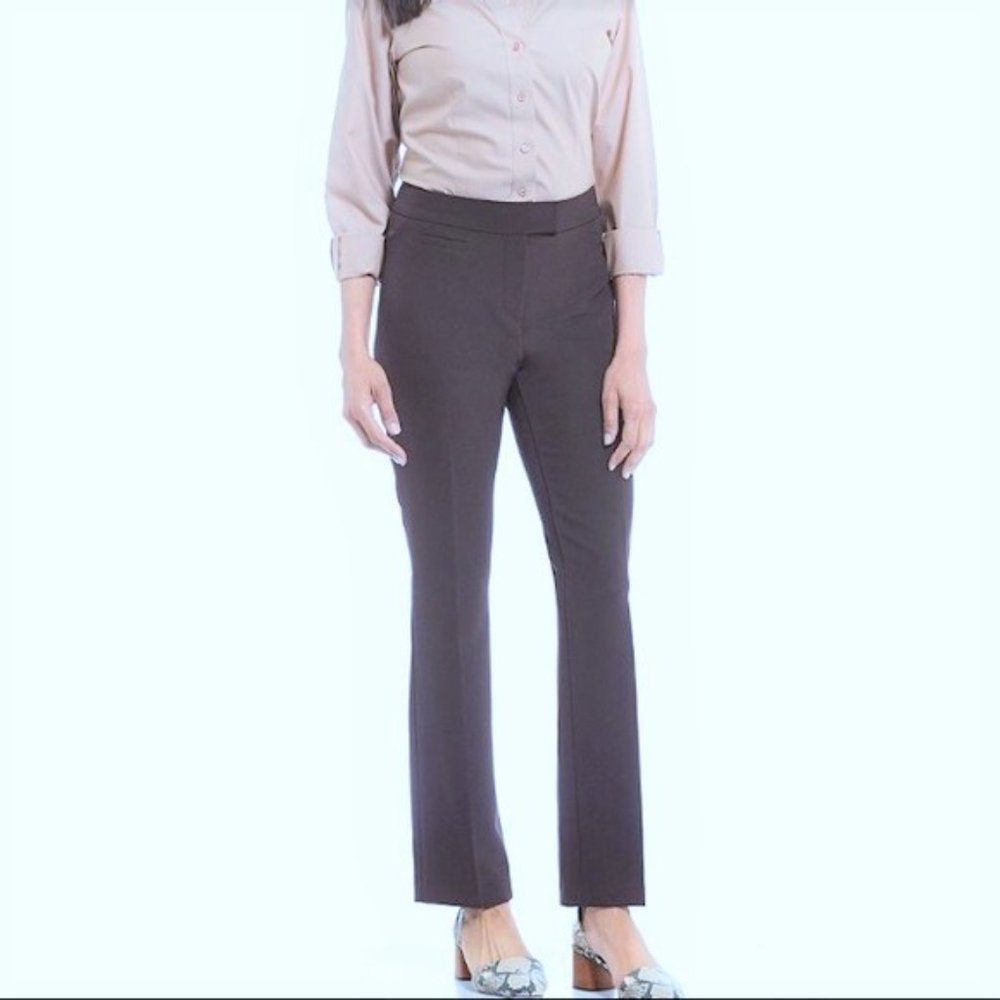 SISLEY Slim Flare Dark Navy Blue Black Trousers
